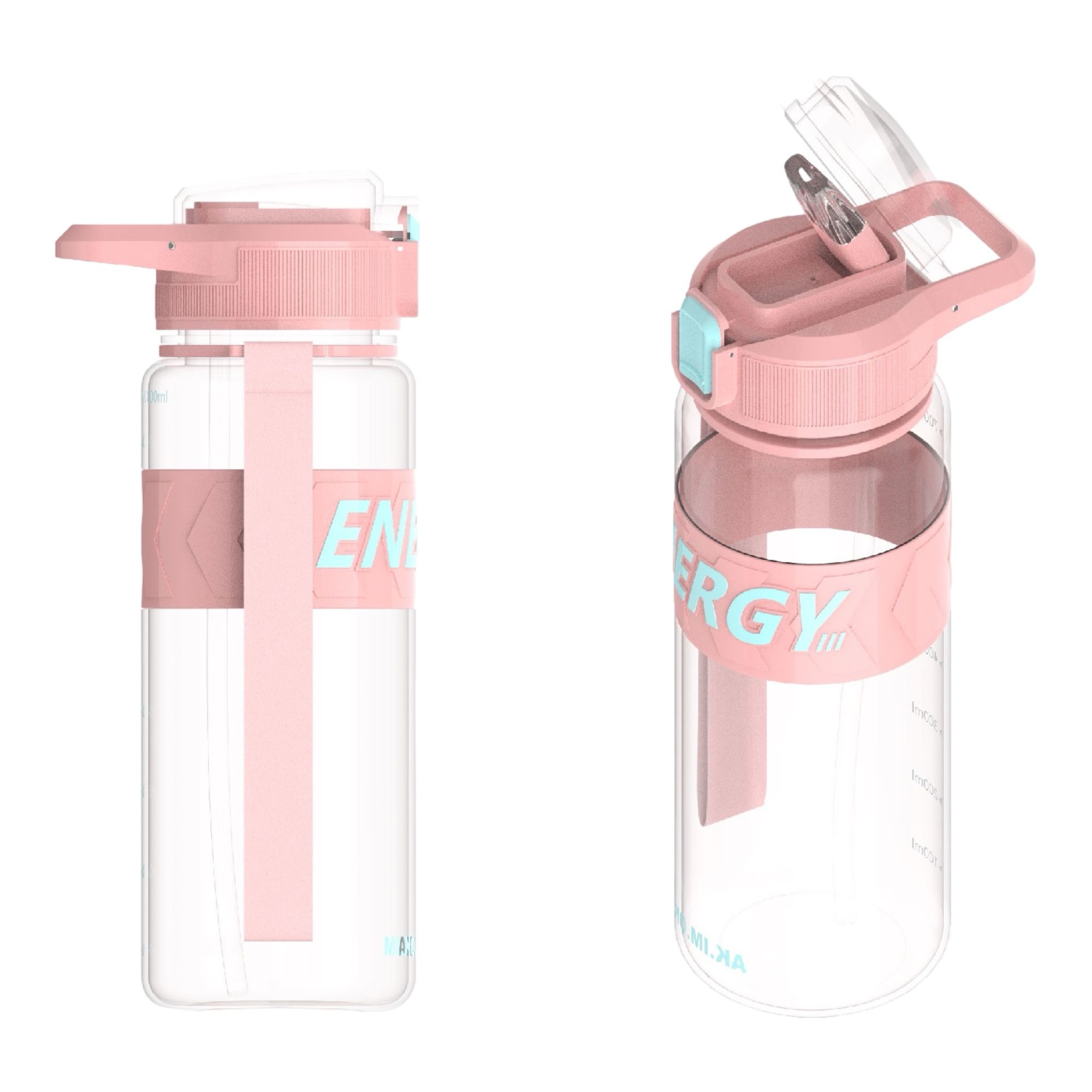 Botella de Agua Deportiva con Boquilla y Cierre - Tritán sin BPA Botella Deportiva En distintos Colores 620ml y 800ml y 820ml y 1000ml .(bta)