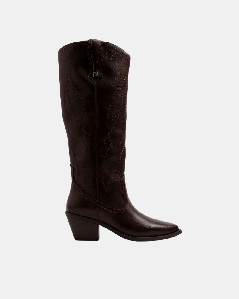 MUSTANG 55349 Botas Altas Cowboy Mujer Marrón