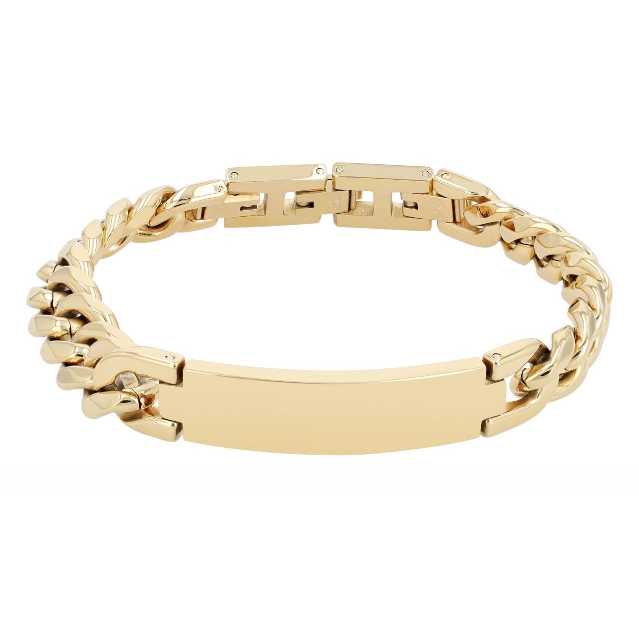 Akzent® Pulsera Dourada em Aço Inoxidável - 0588