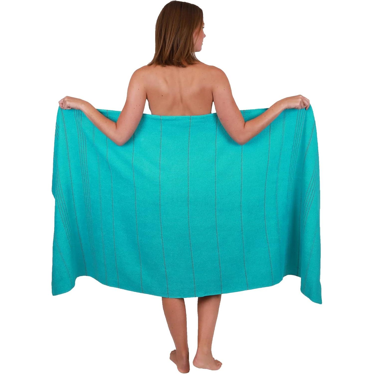 Toalla de baño - Toalla de Playa Grande - Toalla de Sauna de Algodón 100% - Toalla de Tumbona - 90x180 cm - Turquesa
