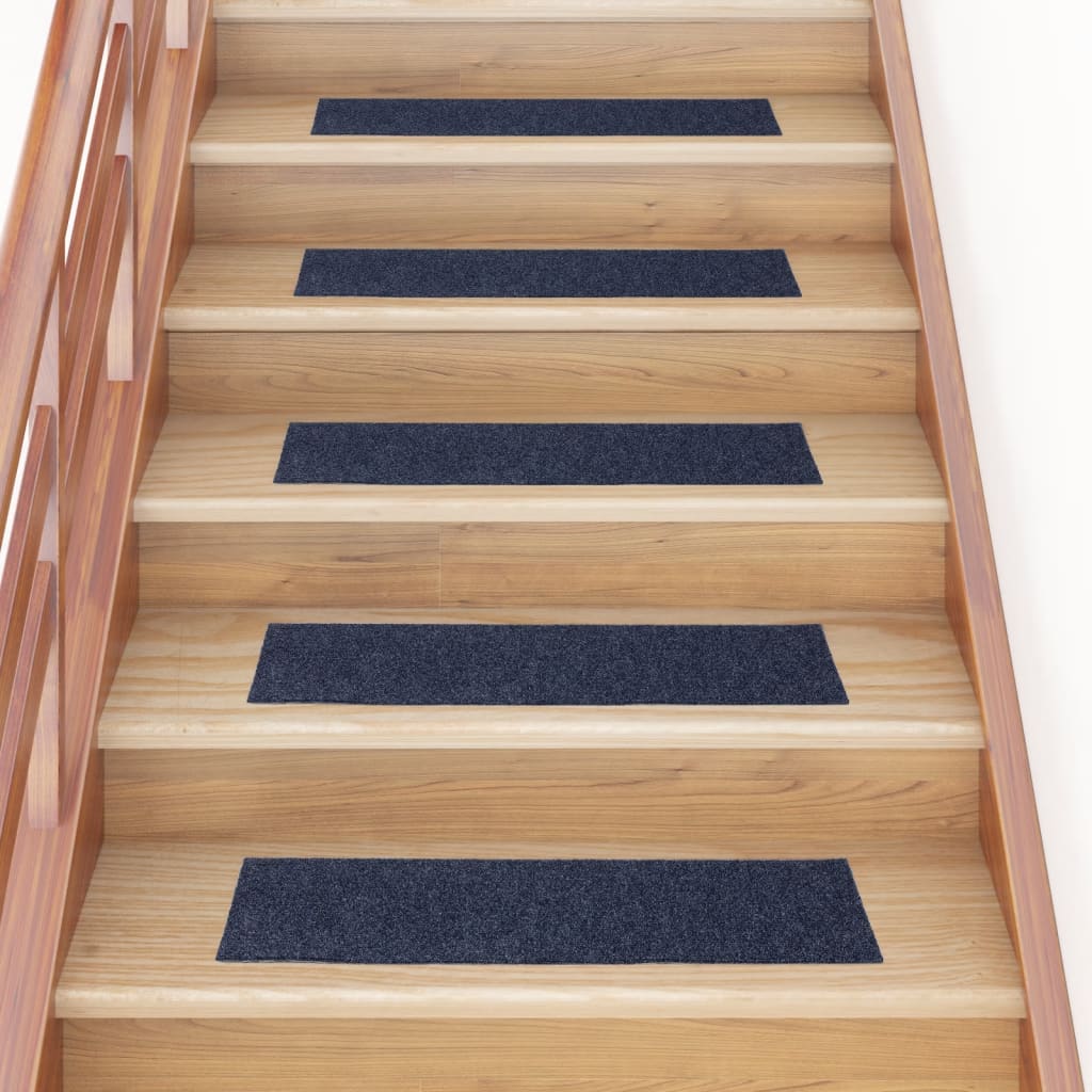vidaXL 15x Alfombrilla Autoadhesiva Escalera 76x20 cm Protector Color Antracita, Azul, Crema y mas