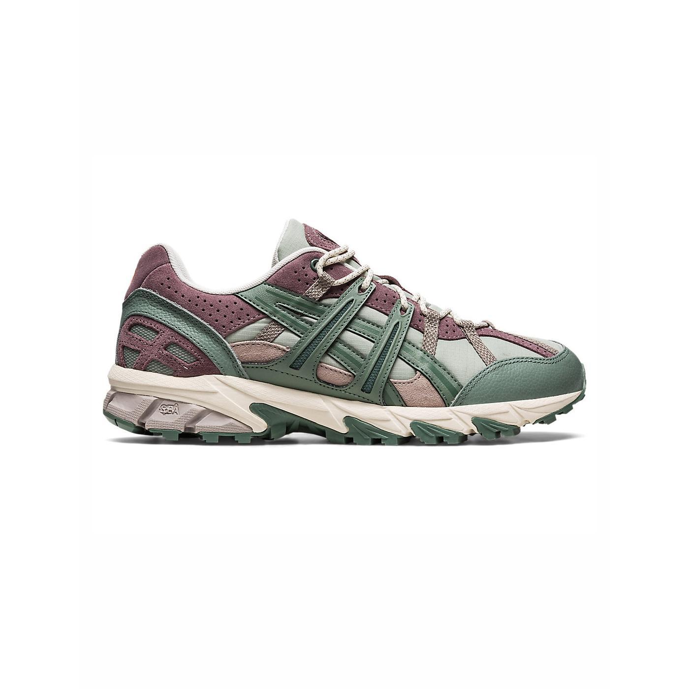 Zapatillas Asics Gel-Sonoma para Hombre en Verde y Morado para Caminatas en Calle y Montaña