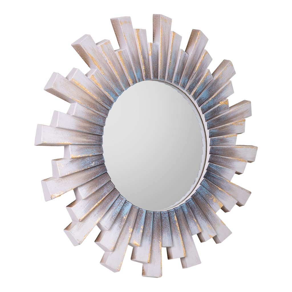Wonderlust Deco - Espejo con relieve blanco 55x55x2.5 Multicolor 55x55x2.5h cm