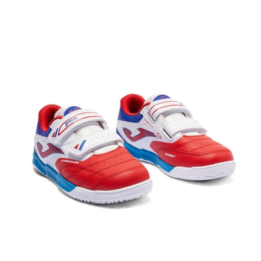 Joma - Zapatillas de fútbol sala CANCHA JR 2606 para niños, ideales como zapatillas niño y deportivas niño, color rojo