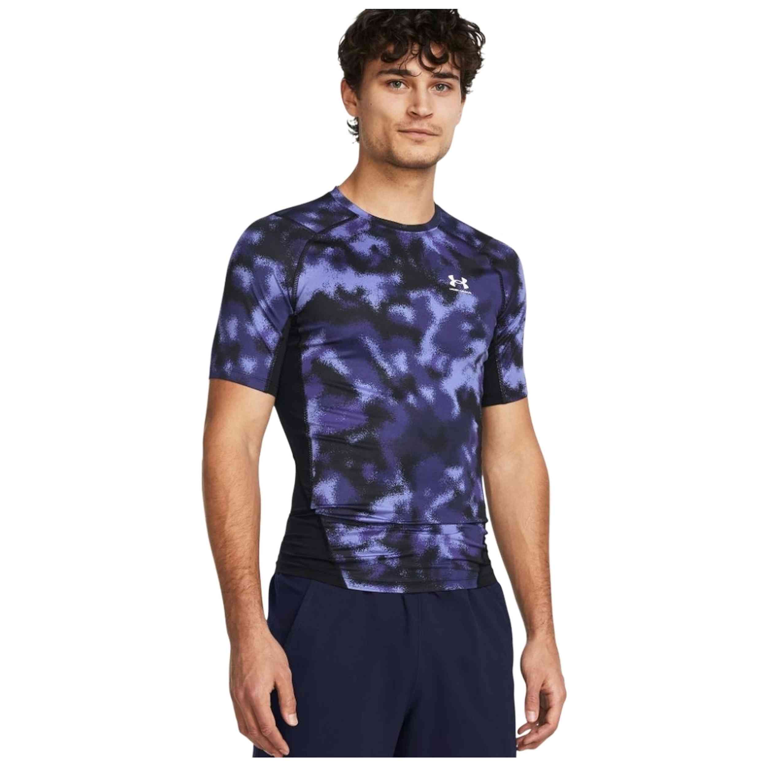 Camiseta De Manga Corta Under Armour modelo 1383321-561 para Hombre en color Morado