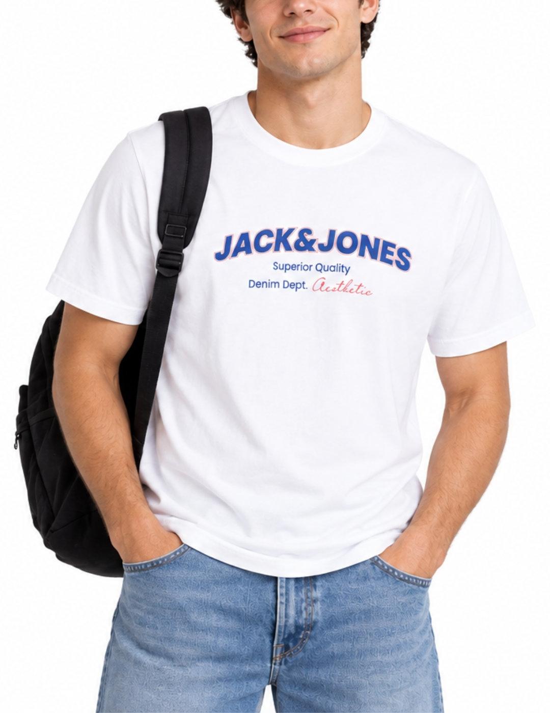 Camiseta Jack&Jones Jabbo blanco manga corta para hombre