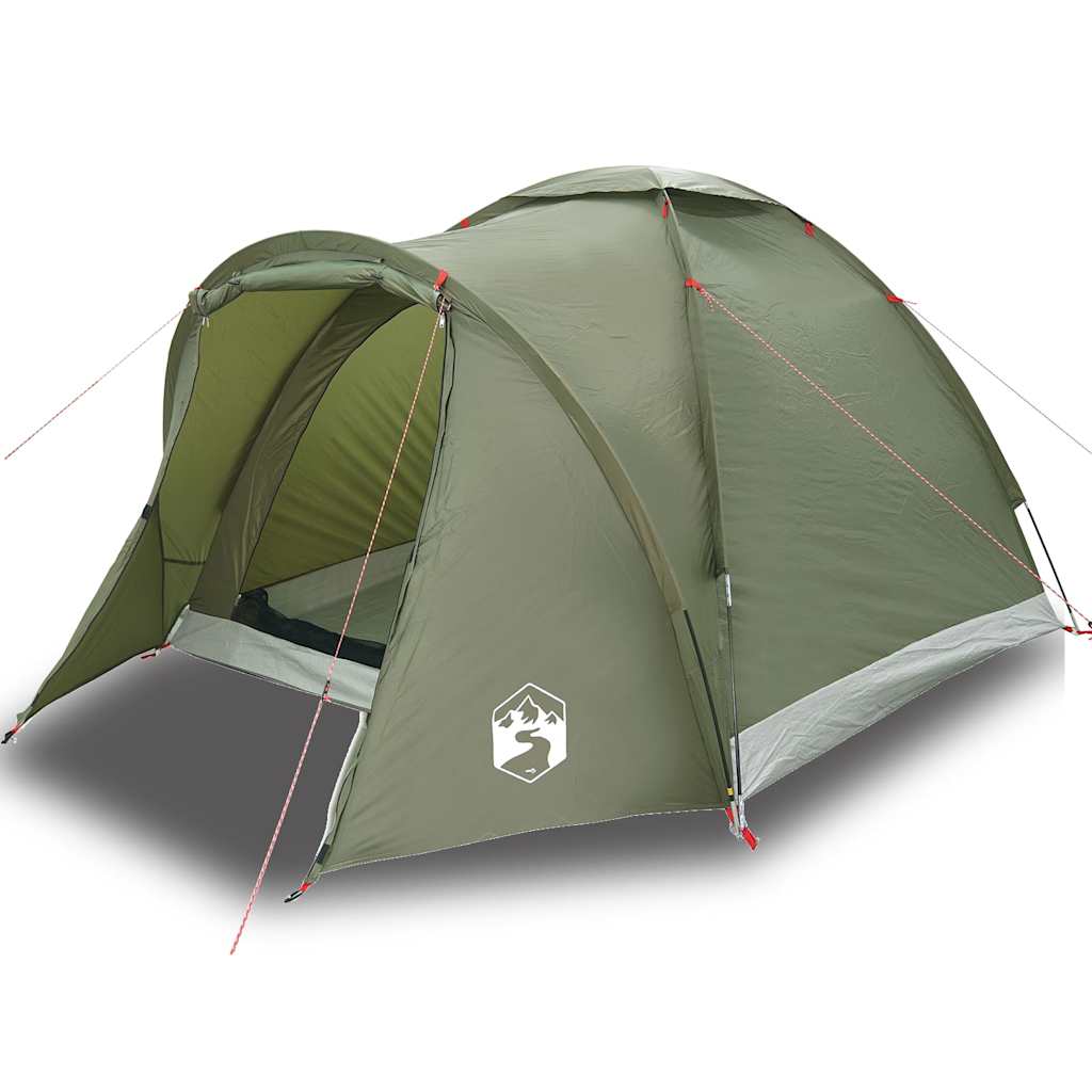 vidaXL Tienda de pesca 2 personas impermeable verde oliva