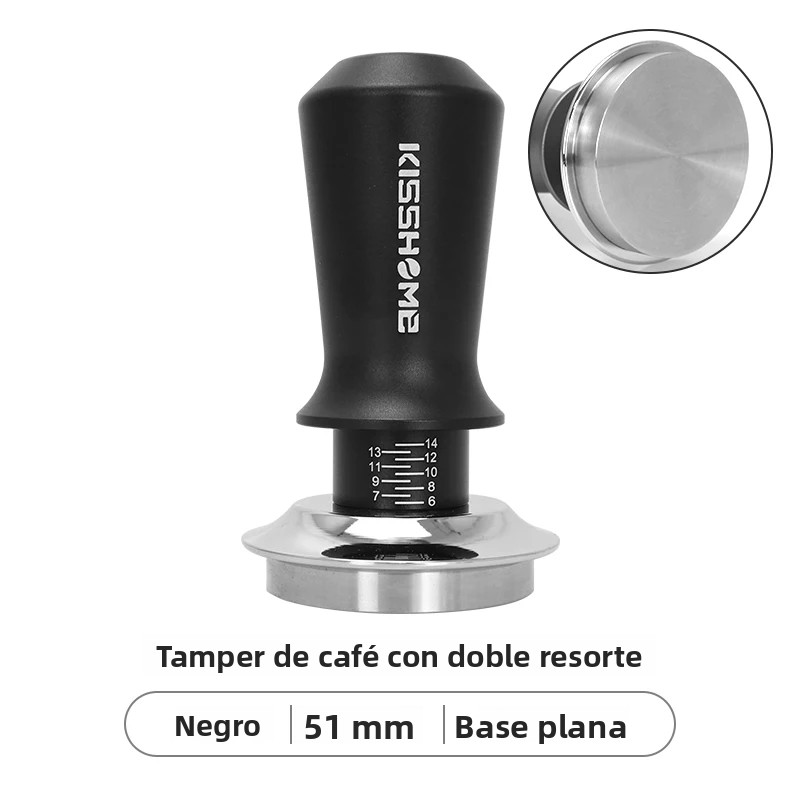 TK Tampón De Café Ajustable a 30lb Calibrado Con Doble Resorte 51mm 53mm 58mm Herramientas De Barista Para Hacer Espresso Breville Accesorios
