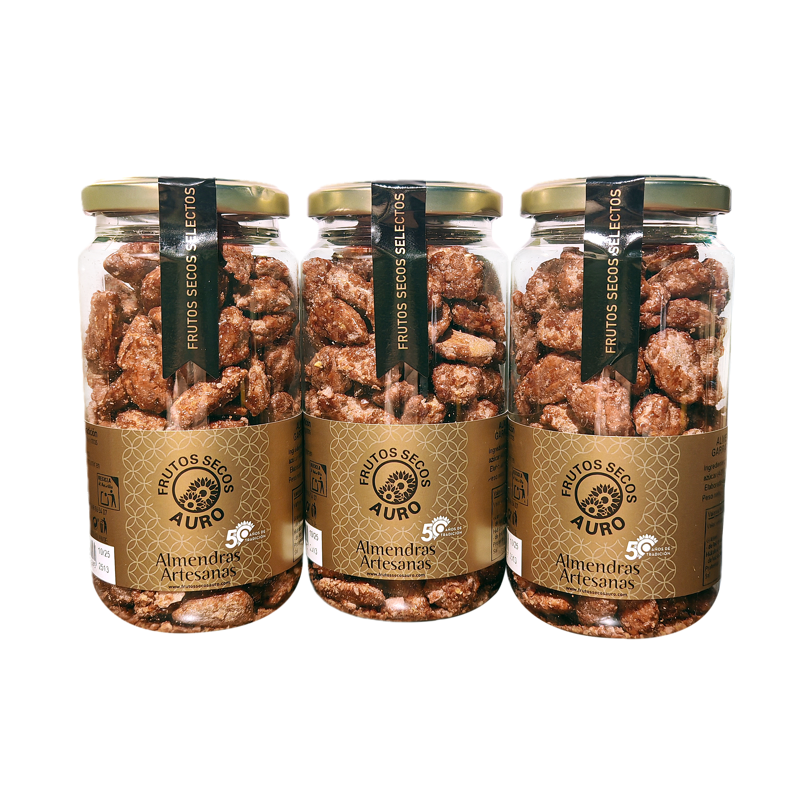 Almendras garrapiñadas artesanas de Frutos secos auro (Pack de 3 unidades)