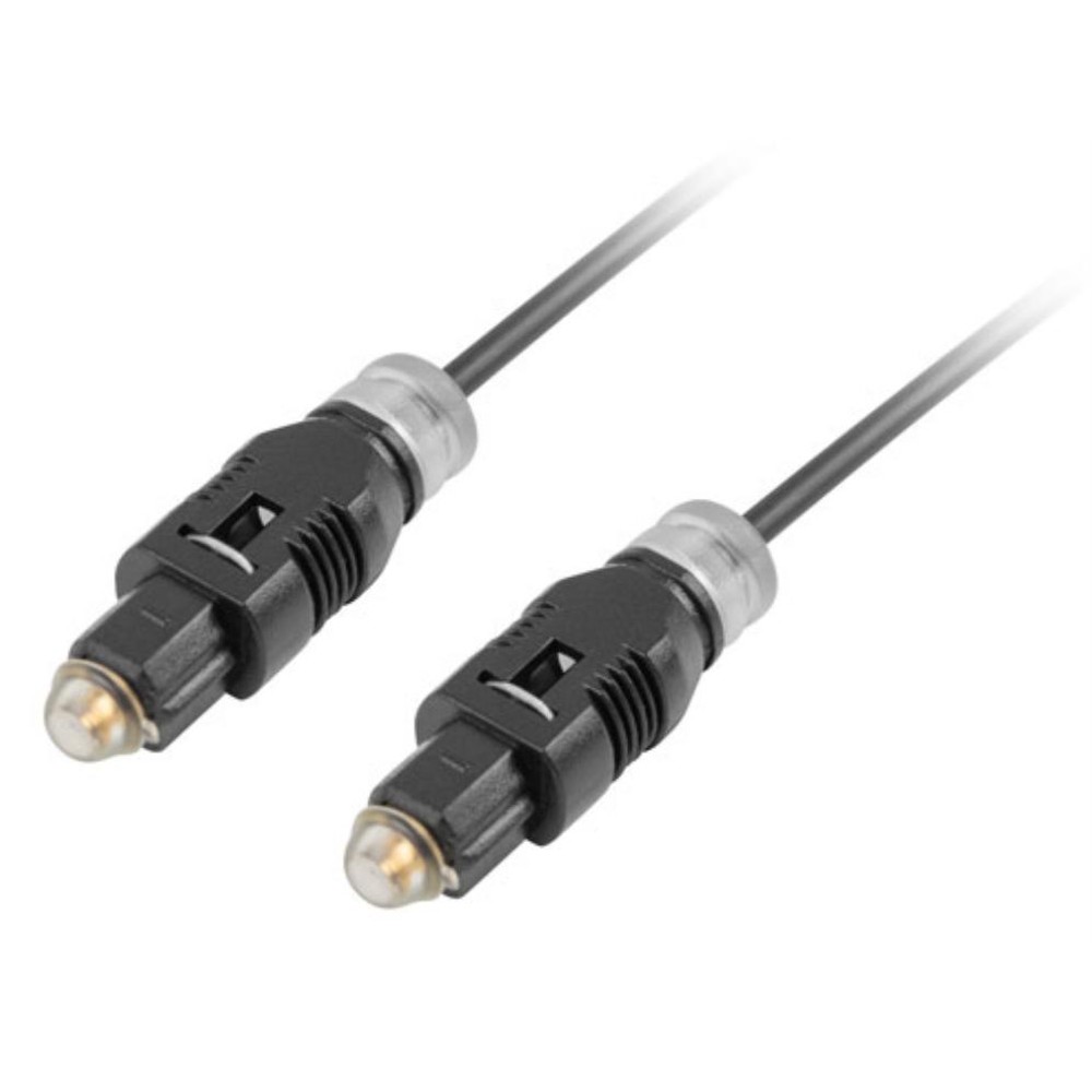 Lanberg - Cable de fibra óptica Toslink CA-TOSL-10CC-0030-BK de 3 m con conectores Toslink en ambos extremos, ideal para audio digital de alta fidelidad y compatibilidad garantizada con equipos AV