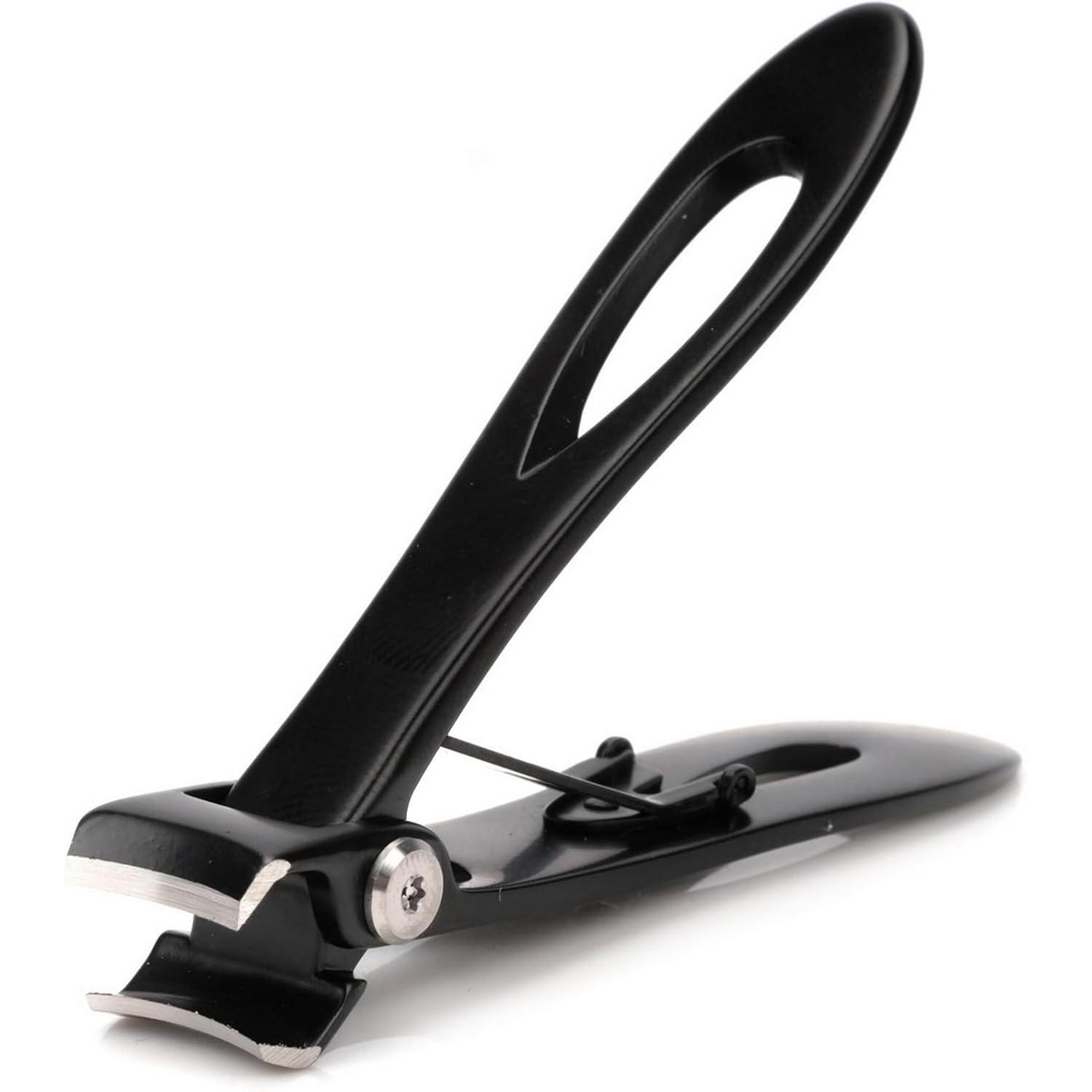 Cortauñas de 16 mm de Ancho Gran Apertura de la Quijada para Clavo Grueso de Acero Inoxidable Negro de la uña y Uña Alicate Cortador de Podología Trimmer de Pedicura,Manicura Kit