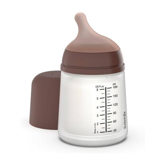 SUAVINEX ZERO.ZERO BIBERON ANTICOLICO T SILICONA ADAPTABLE + 0 MESES 180 ML CARAMEL