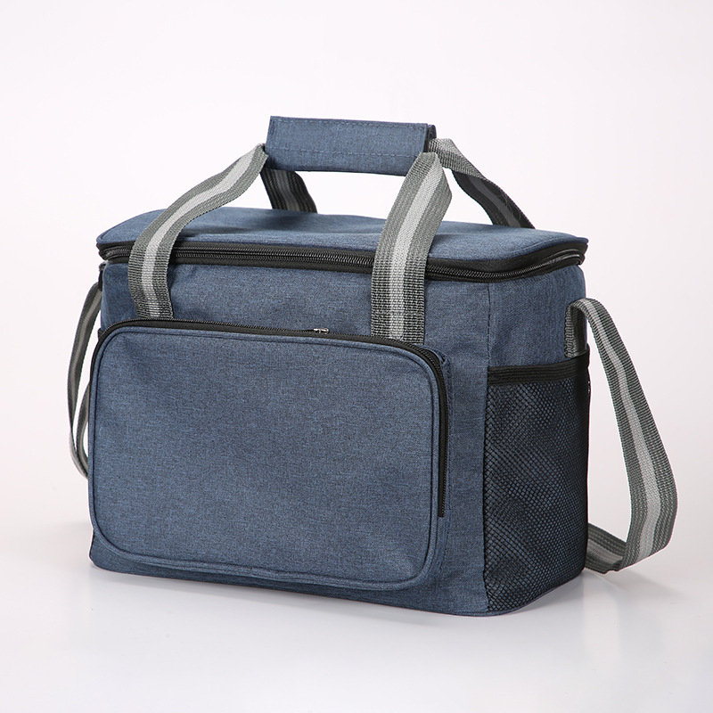TK Bolsa De Almuerzo Portátil Grande 15L Negra Impermeable Y Antigrasa Con Aislamiento Thermoelectro Con Manija Para Hombro Ideal Para Picnics Al Aire Libre