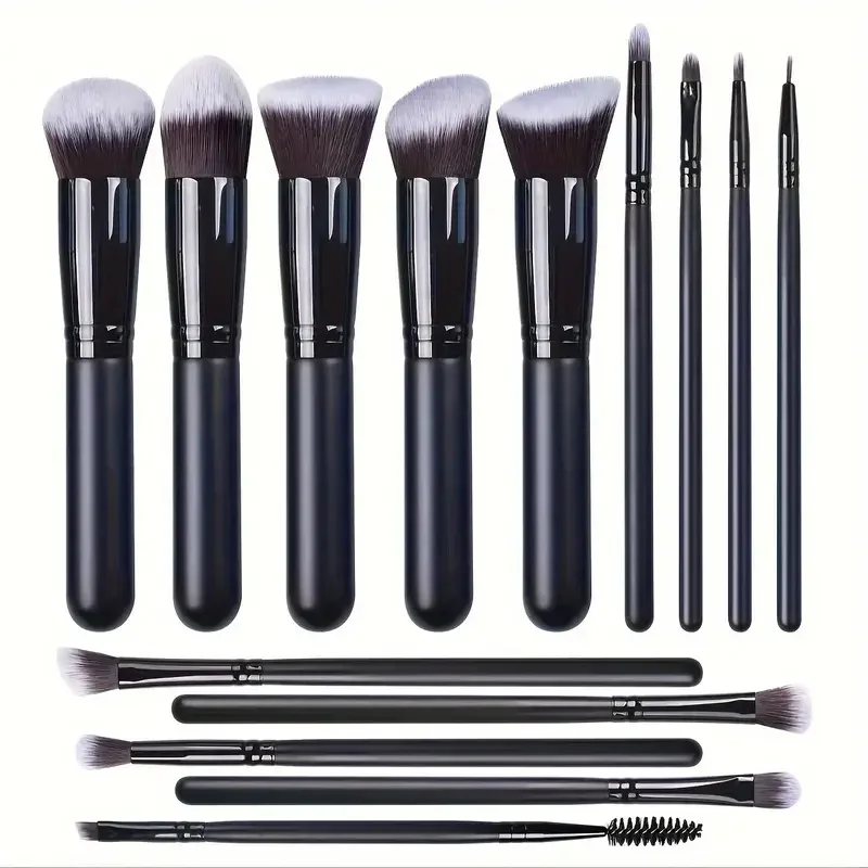 Nuevo Set De 14 Pinceles De Maquillaje Suaves Y Fluffy Para Base Rubor Polvo Sombra De Ojos Blending Herramientas De Belleza Para Mujer Regalo De Navidad