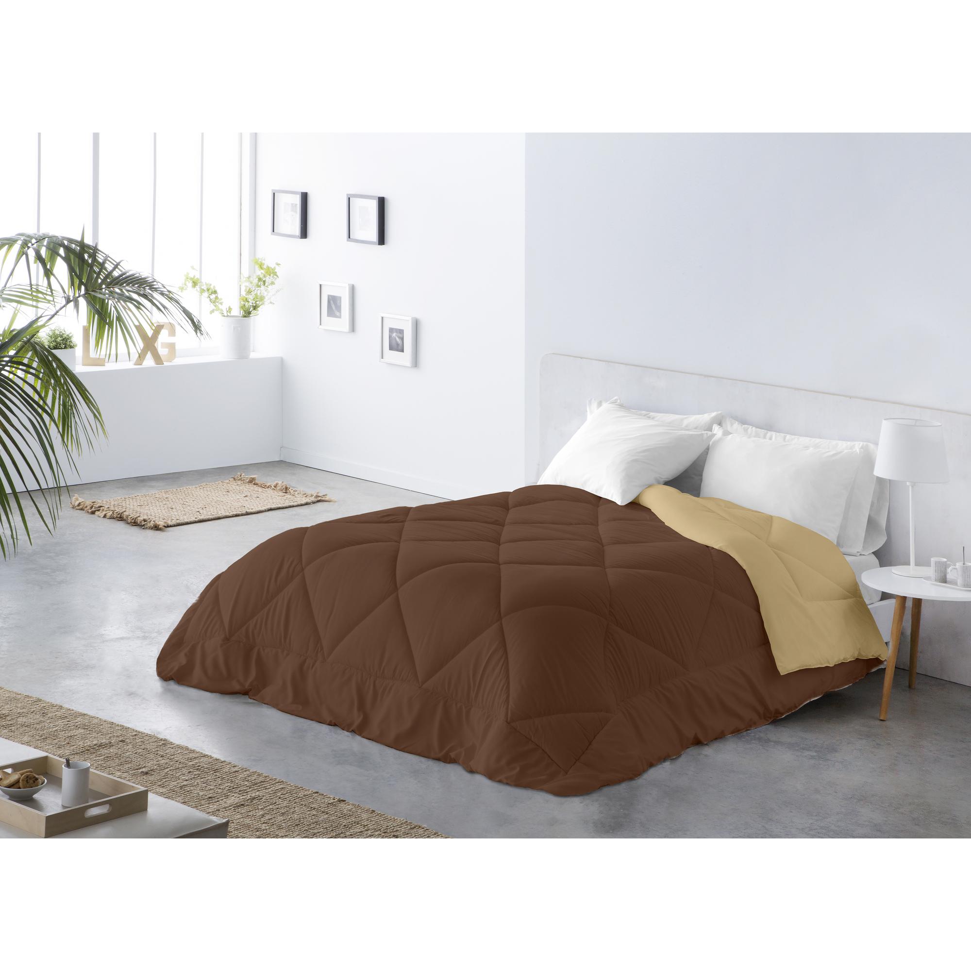 BOHEME - Duvet Bicolor Reversible Beig/Choco - , relleno 300 gr/m2. Caliente y transpirable