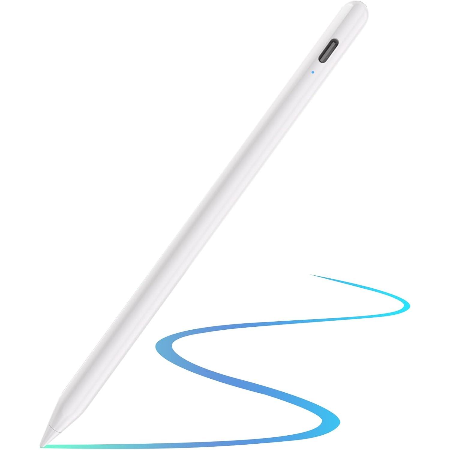 Lápiz Óptico para iPad (2018–2025) – Carga Rápida en 13 Min, Rechazo de Palma y Detección de Inclinación | Compatible con iPad(6), iPad(7), iPad(8) iPad mini, iPad Air, iPad Pro