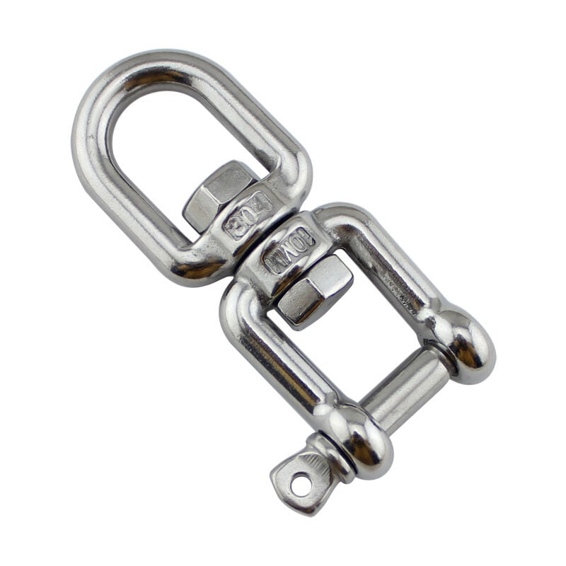 CA Gancho de techo resistente para columpio, de acero inoxidable, capacidad de 350 kg, rotación de 360°, giratorio con rodamiento de bolas para silla colgante, columpio, yoga, saco de boxeo, hamaca, 8 mm, 10 unidades
