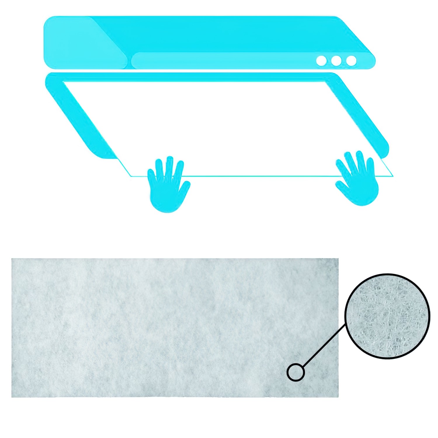 SANCO STORE - ORYX Filtro Campana Extractora 45x95 cm. 150 grm/m2