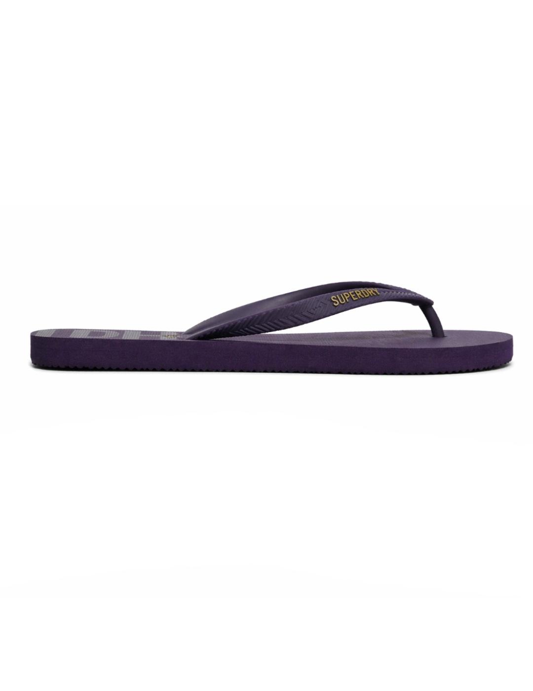 Chanclas Superdry Essential morada de mujer