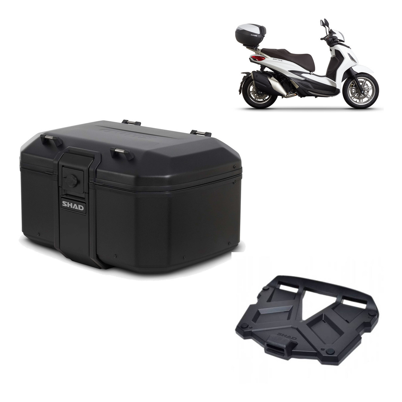 Baul Tr55 Pure Black + Parrilla Terra Pl KIT-569397