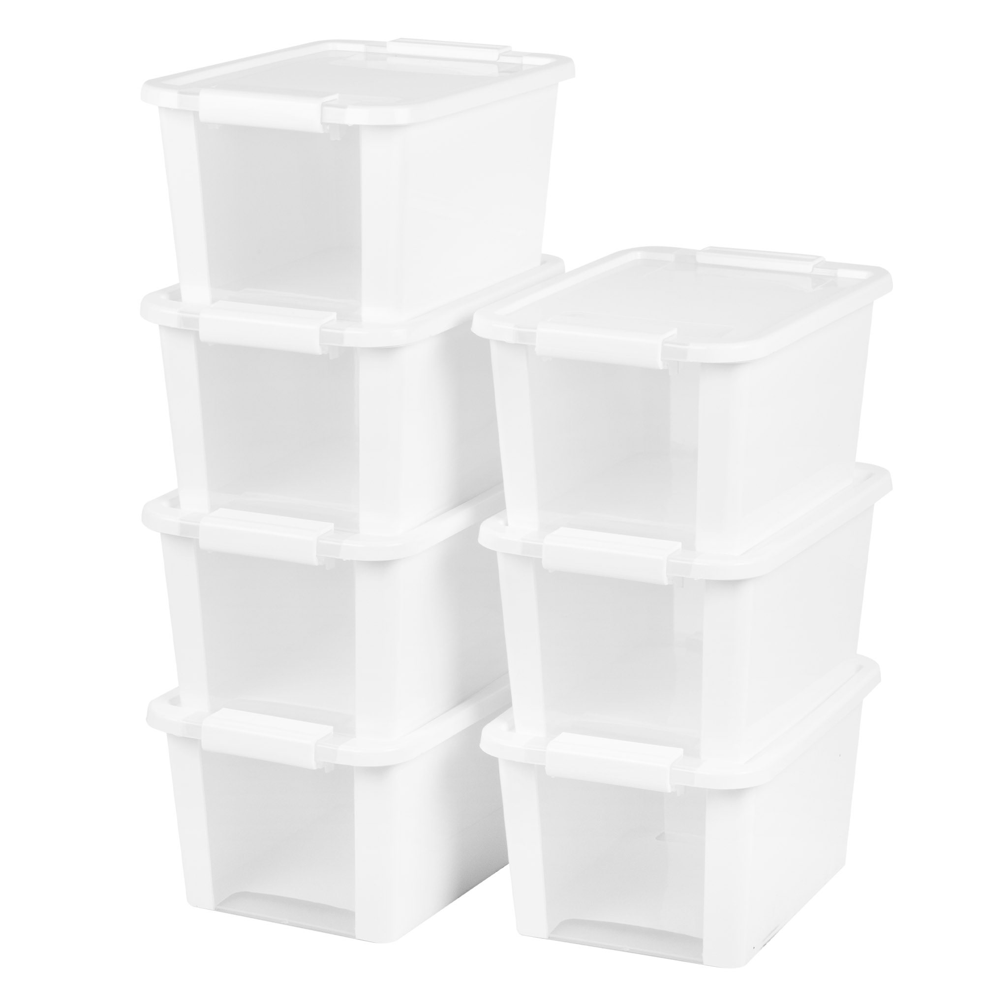 Curver - Cajas de almacenaje con tapa Bi-Box desde 3L-40L, opaca/transparente, apilables, orden para hogar, armarios, vestidores y trasteros, cierre seguro, identificación contenido, resistentes y duraderas