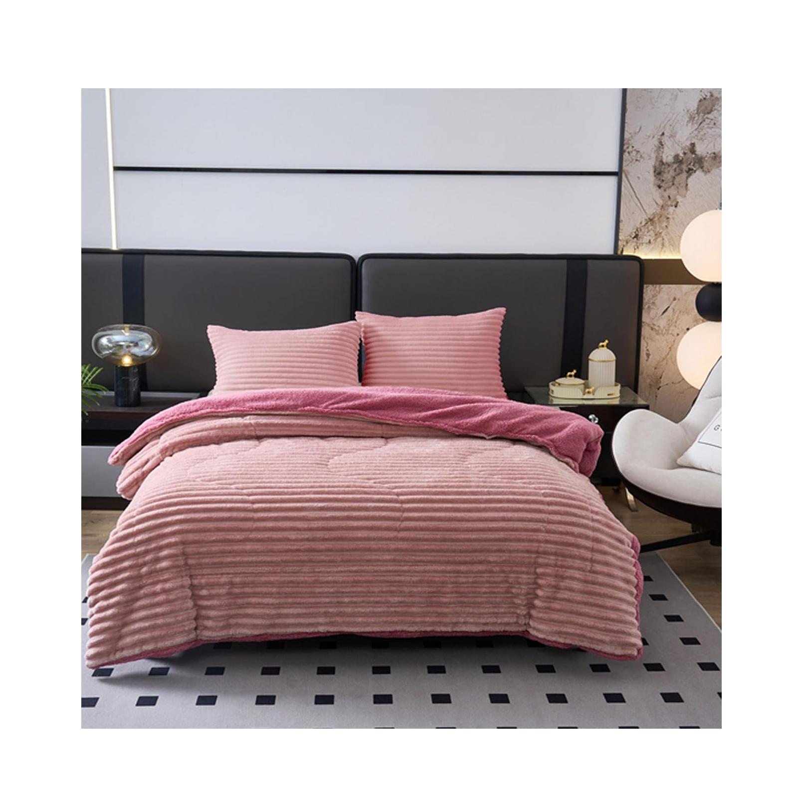 Edredón Sherpa Conforter  con pelo borreguito Edredón Sherpa con Borreguillo de Invierno Para cama  de 90-105-135-150 cm,
