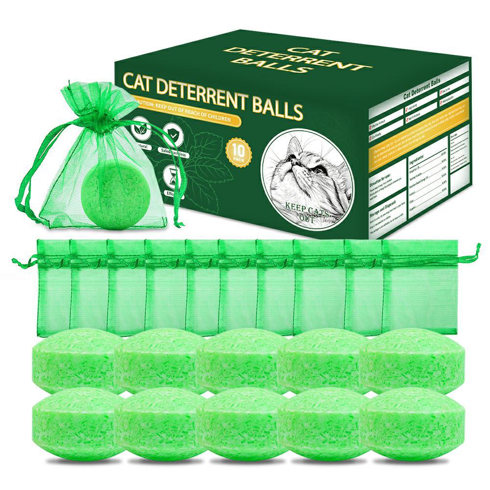 Cat repellent balls, mint formula, prevents pet cats and dogs from damaging the yard, protects the home environment