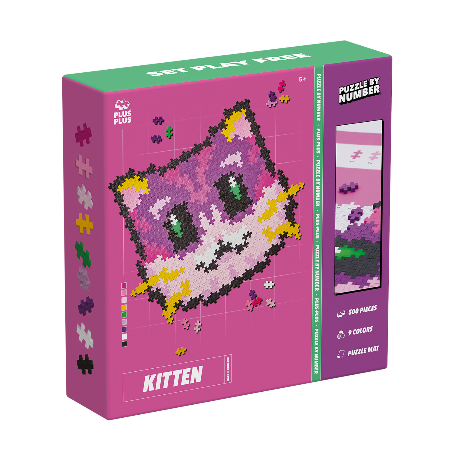 Plus Plus - Puzzle 5 Años Gatito | Rompecabezas Niños | Juegos Educativos Niños 5 Años O Más | Puzzle 5 Años O Más | Puzzle Infantil | 500 Piezas