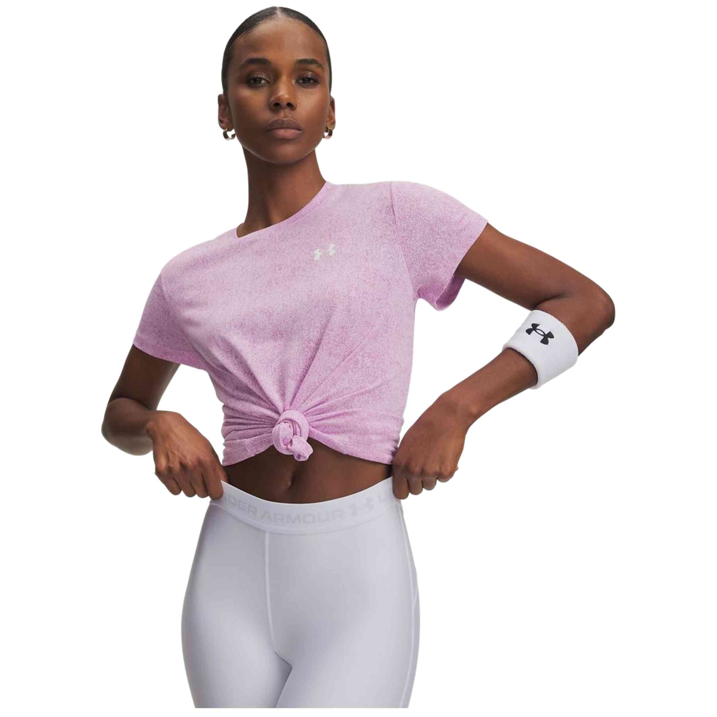 Camiseta De Manga Corta Under Armour modelo Tech Pixelate para Mujer en color Rosa
