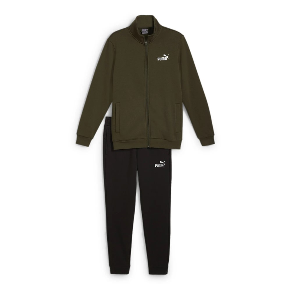 Puma Clean Sweat Suit Fl, Dark Olive  Casual Chándal Hombre