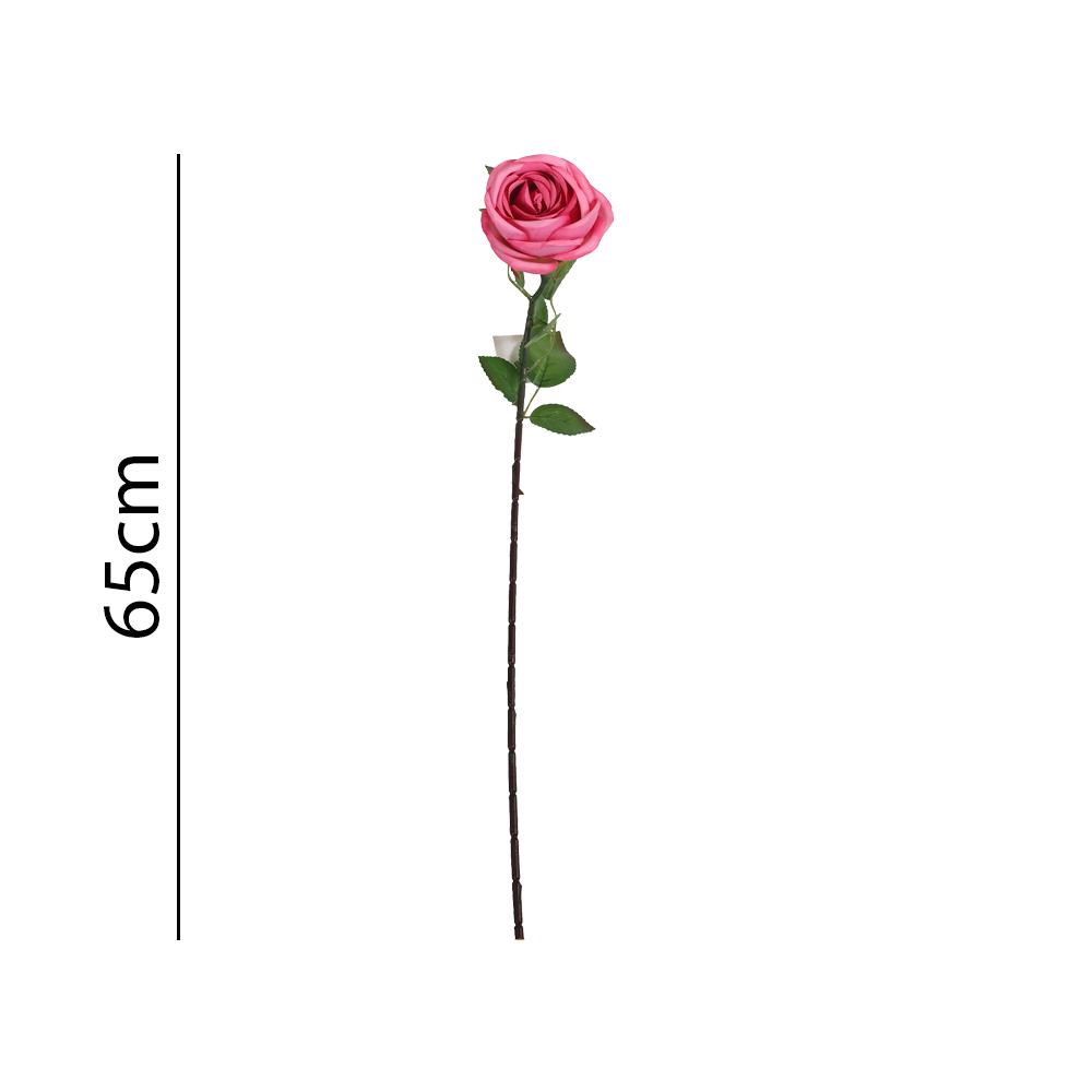 Poenia Arte Floral – Pack de 5 Vara de Rosa Artificial 65 cm REF 631416 | Flor Decorativa Realista para Ramos, Jarrones, Arreglos Florales, Centros de Mesa, Bodas, San Valentín, Decoración de Interior y Eventos Especiales
