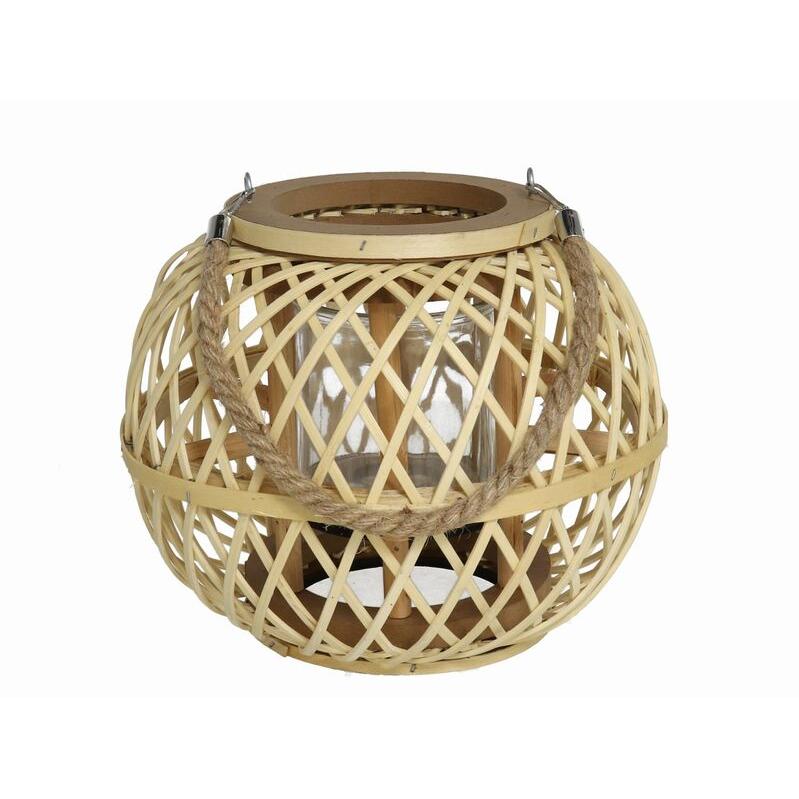 Portavelas Decorativo con Vaso Cristal Timón 22 X 26 Cm - Gerimport