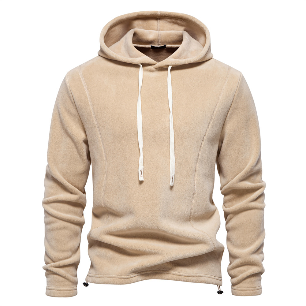 TK Sudadera con capucha y manga larga para hombre, ideal para otoño e invierno. Sudadera térmica de forro polar para hombre.