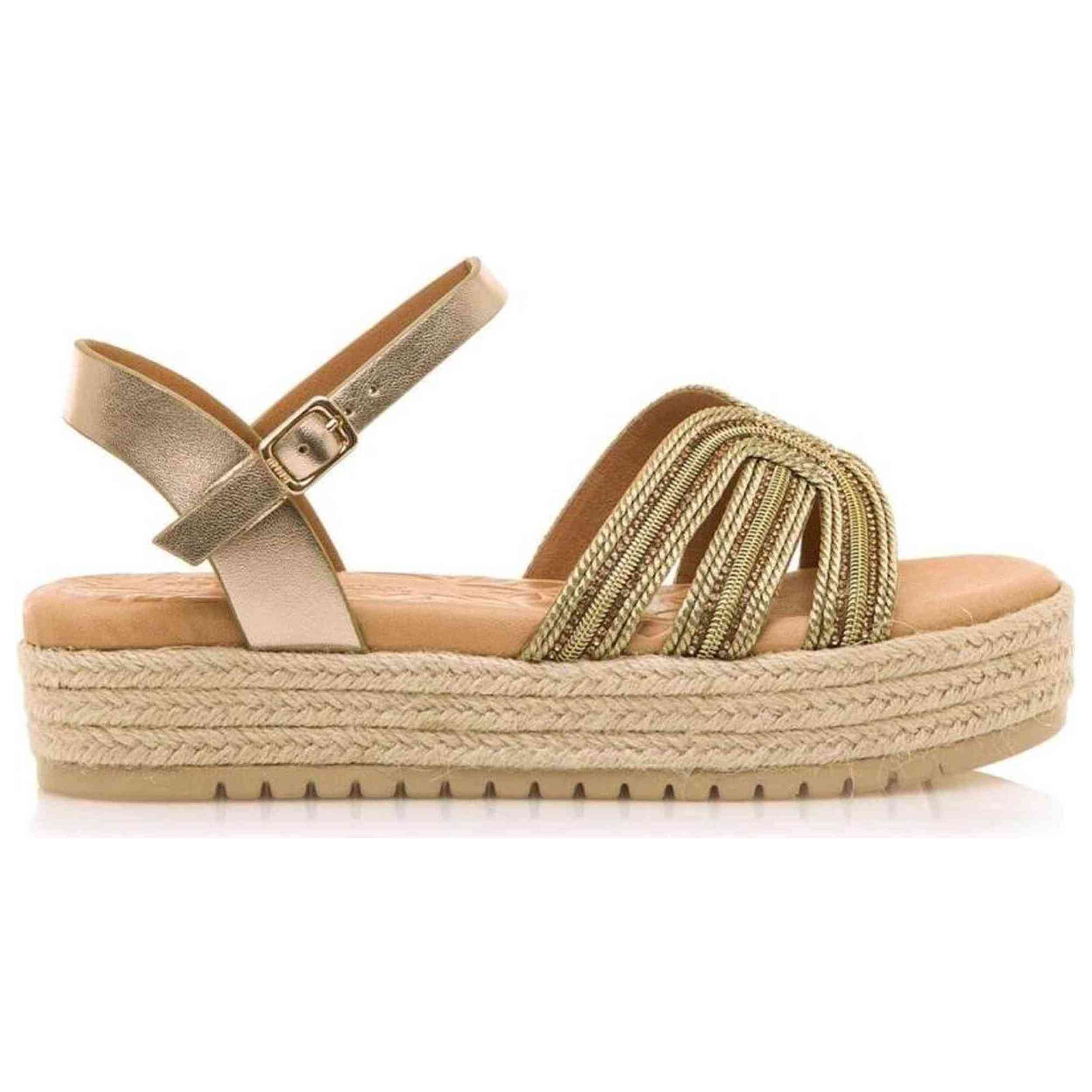 Sandalias Mustang  para mujer en color dorado