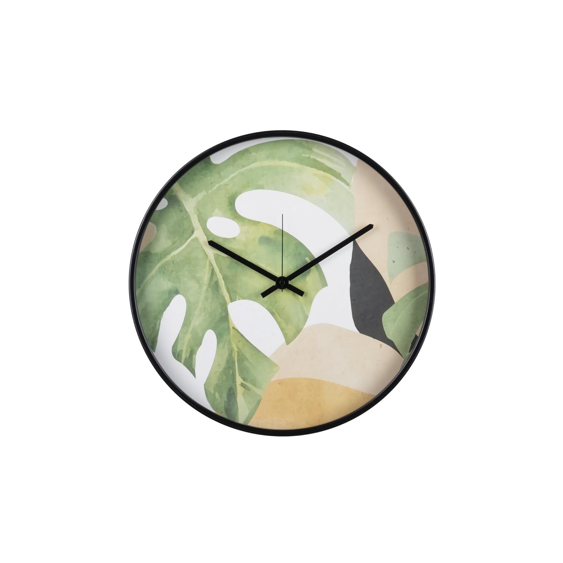 Reloj pared metal natural hojas 40x4,5x40 cm , El mejor complemento para tu hogar.