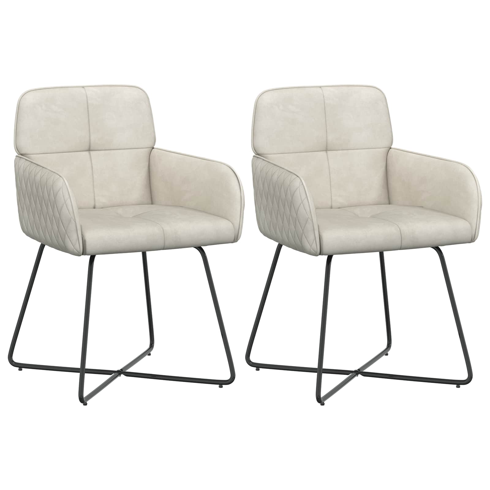 vidaXL Sillas de comedor 2 uds. Terciopelo  59 x 56.5 x 86 cm Multicolor