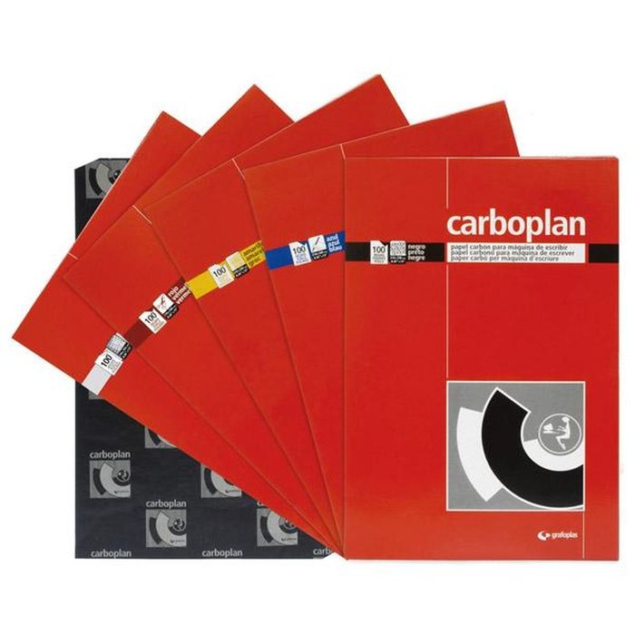 GRAFOPLAS PAPEL CARBON FOLIO BLANCO 100H VARIOS PAPELERIA