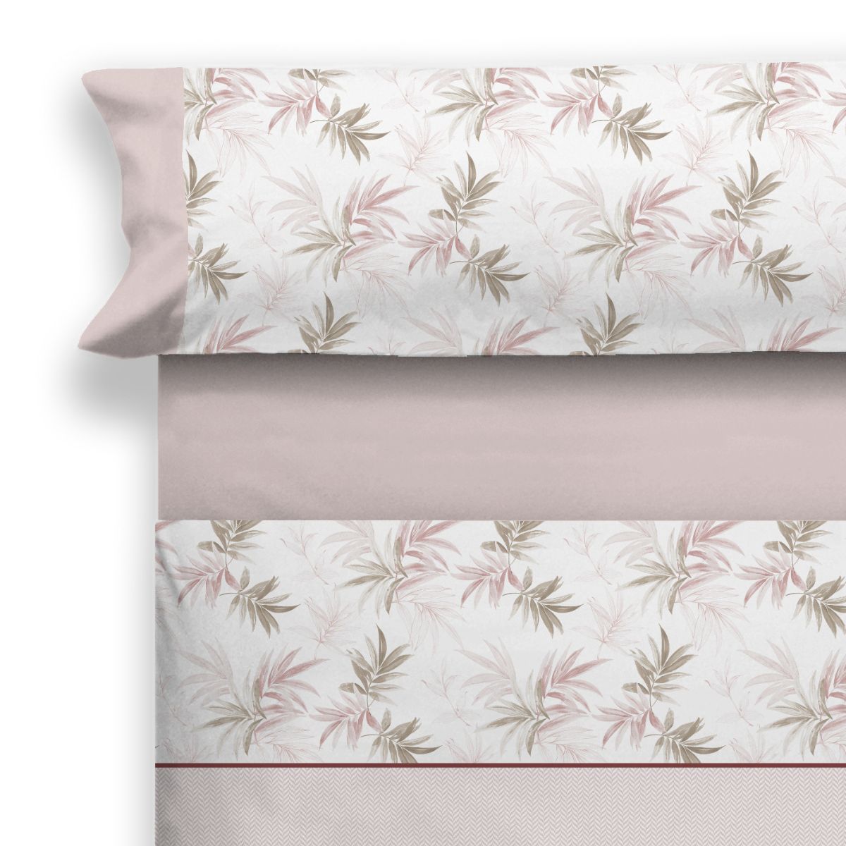 Juego de sábanas de Tela con estampado de ramas de hojas, ideal para casa de playa, para camas de 90 a 150 cm, Marca Cañete