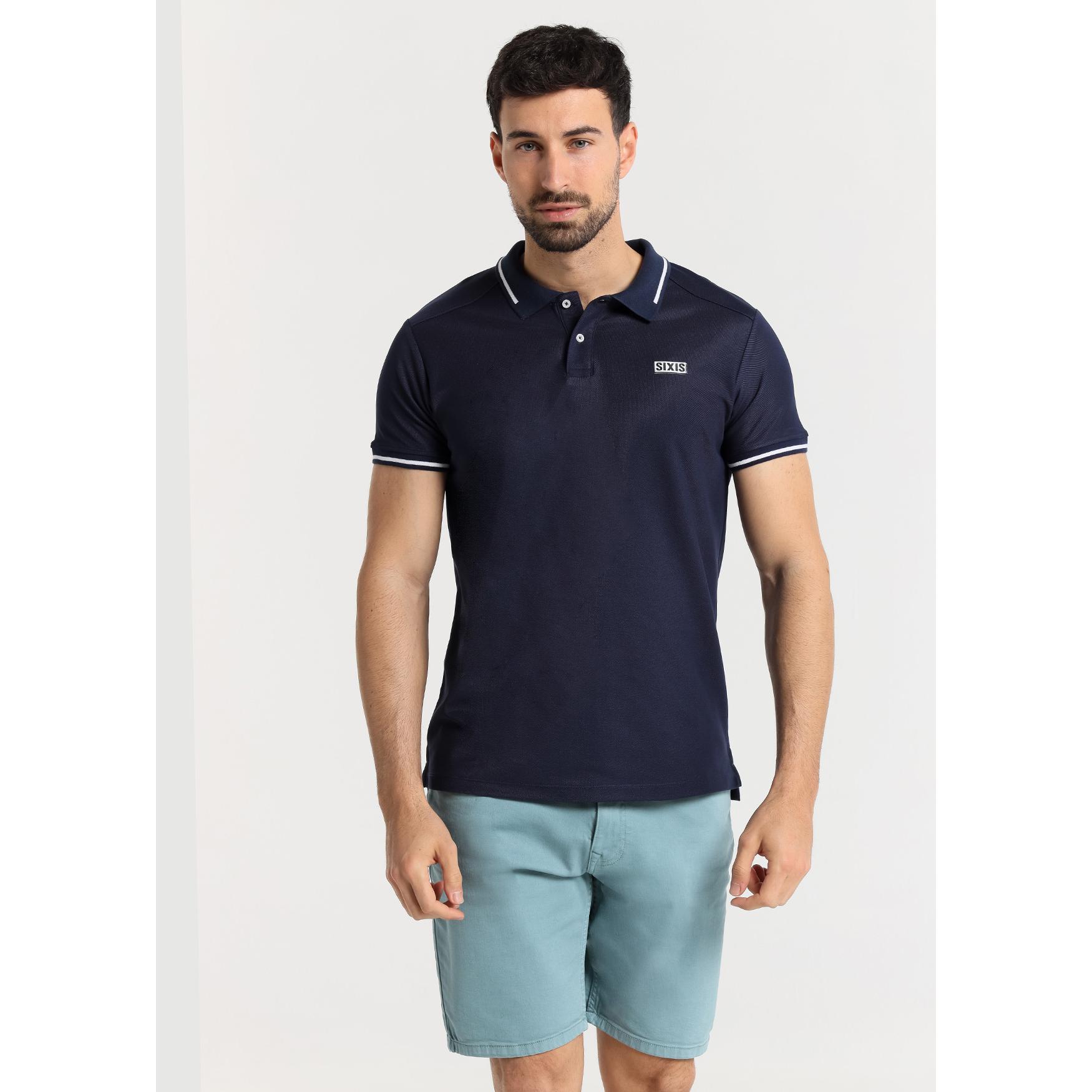 SIX VALVES - Polo Piezas Navy