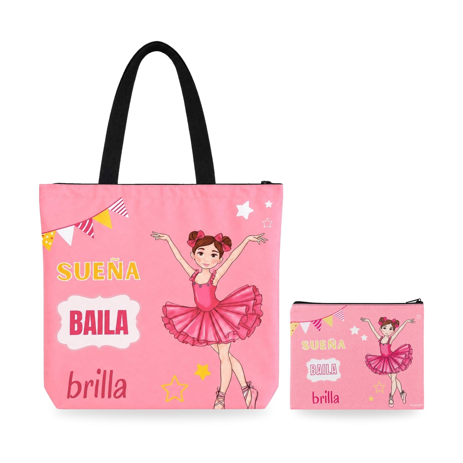 illustrArte Pack Bolsa de Ballet + Neceser Granada Bailarina