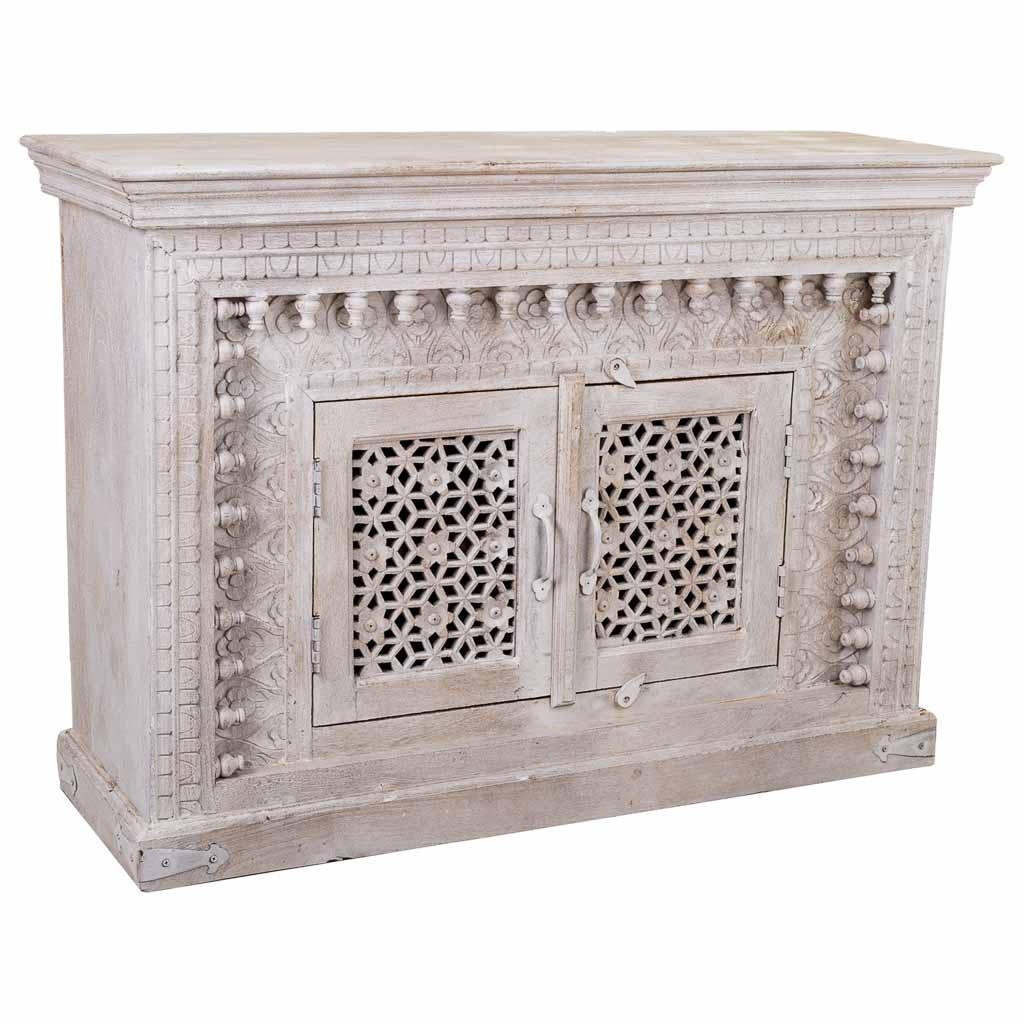 Wonderlust Deco - Recibidor de madera gris 112x38x82 Gris 112x38x82h cm