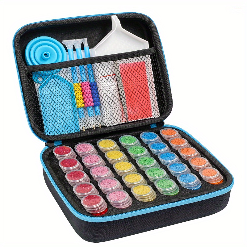 TK Caja De Almacenamiento Para Pintura De Diamantes 5D Kit De Accesorios De Pintura De Diamantes Con Bolsa De Maleta Herramienta DIY