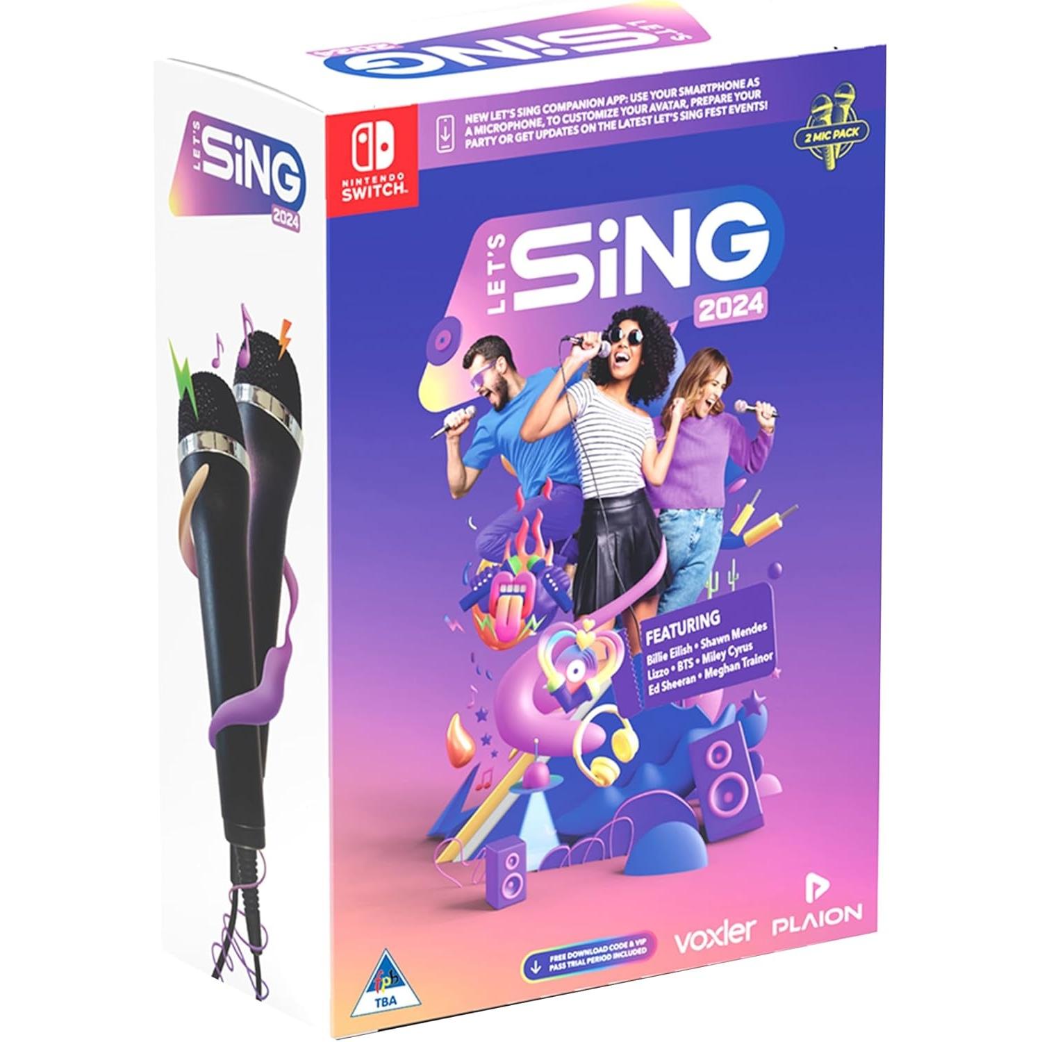 Let's Sing 2024 + 2 Mic Juego para Consola Nintendo Switch