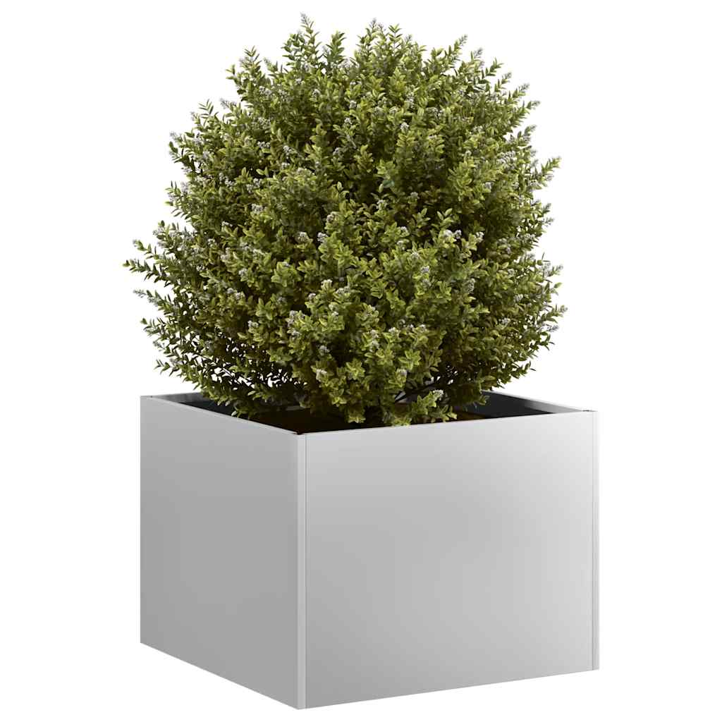 vidaXL Jardinera 40x40x30 cm de acero galvanizado