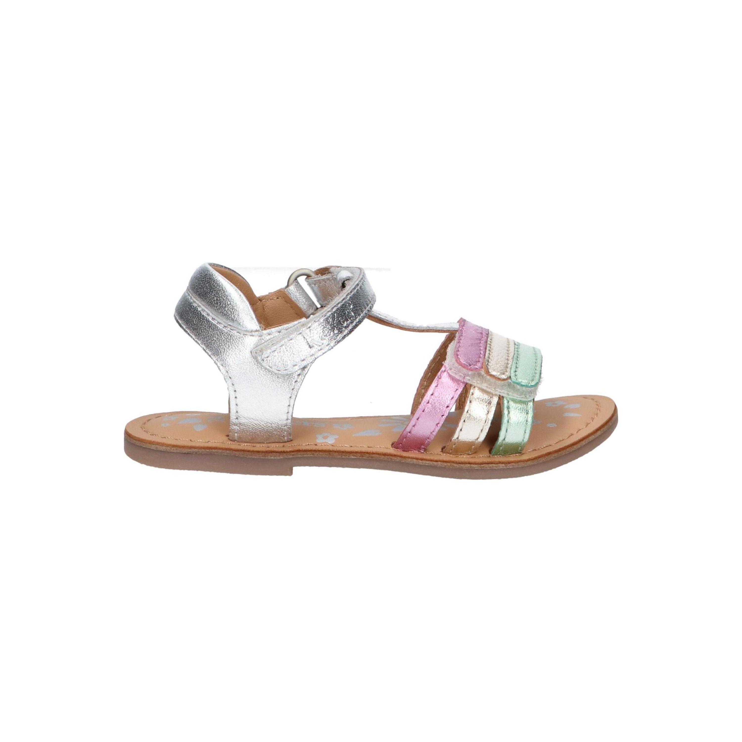 Kickers girls' dress sandals in silver