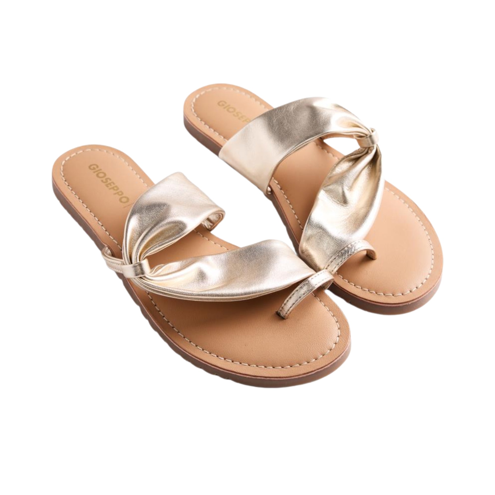 Gioseppo – Kiserian 79275-P-Platino – Sandalias Planas De Piel - Mujer