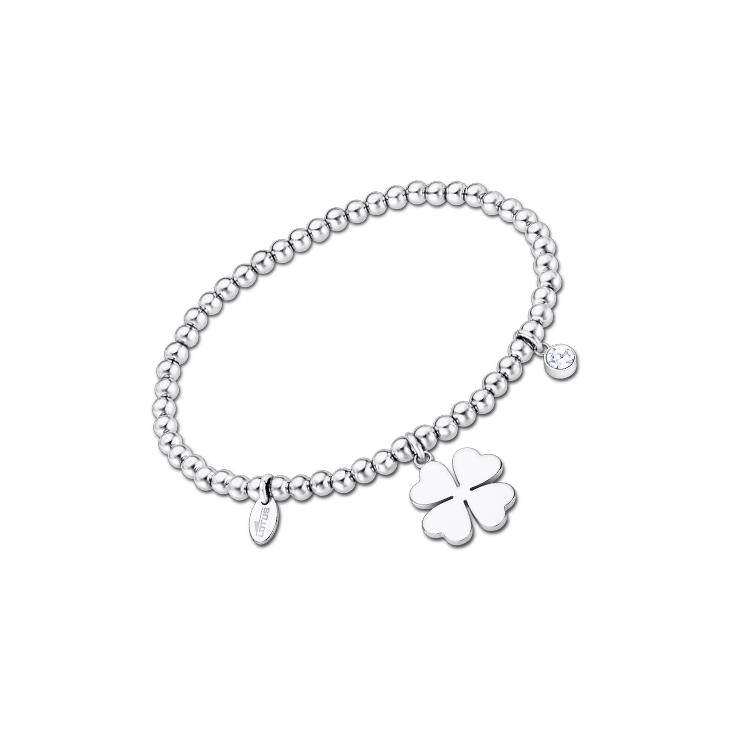 Pulsera Lotus Style Trébol LS2170-2/1 para Mujer Bolas Acero Inoxidable y trébol 17cm
