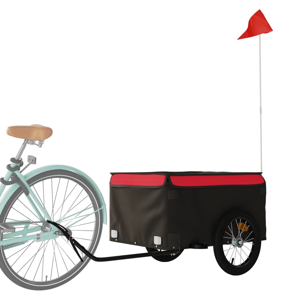 vidaXL Remolque para Bicicleta de Carga Carrito para Bici Hierro 45 kg Color Negro,  Amarillo,  Azul y mas