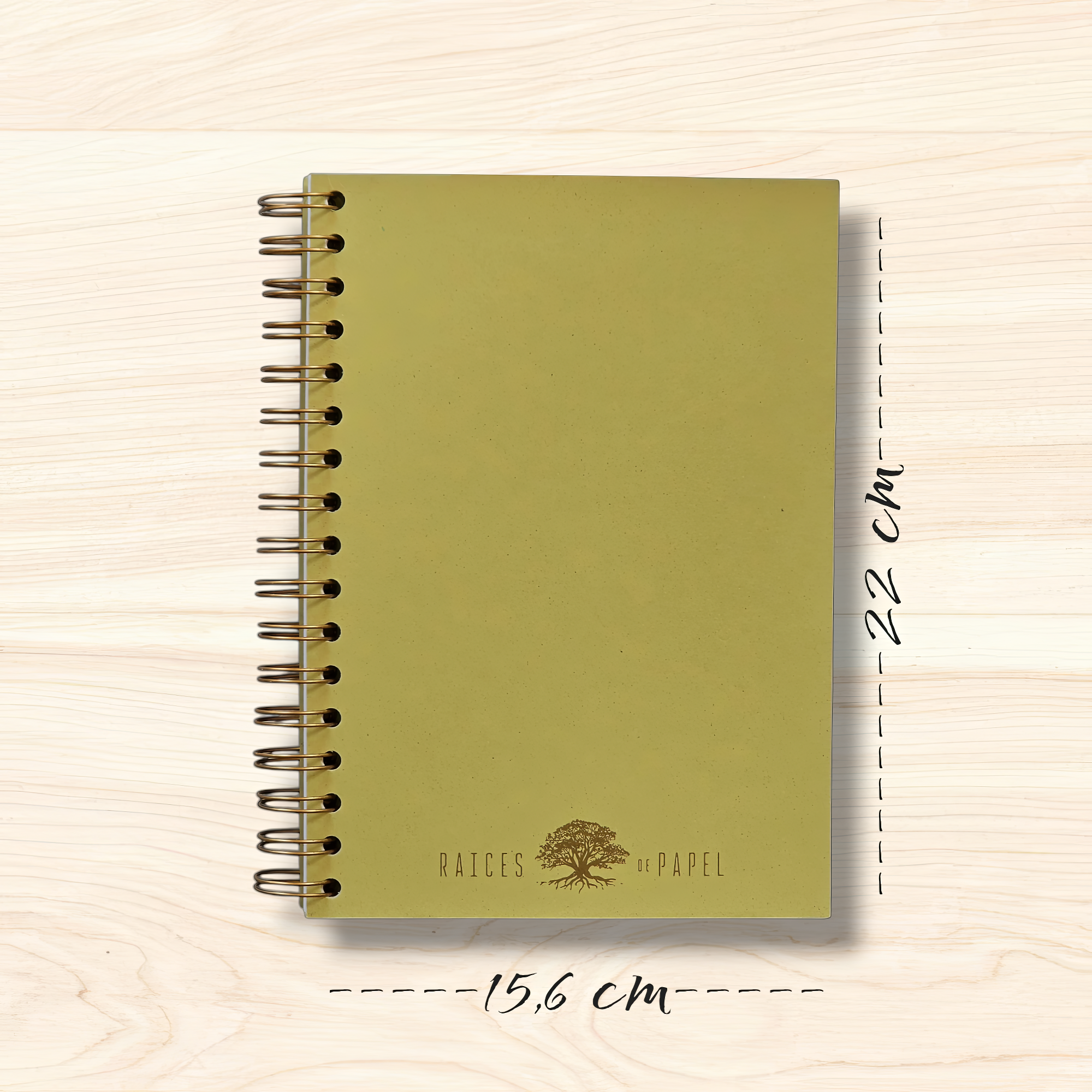 Cuaderno Ecológico Tapas Naturales A5+ 15.6 x 22 cm - Packs 1, 2, 3 y 4 unidades - 200 Páginas Papel Reciclado 100 g para el Interior - RAICES DE PAPEL, Sostenible, Orgánico y Premium - Regalo Ecológico Perfecto para amantes de la naturaleza eco-friendly
