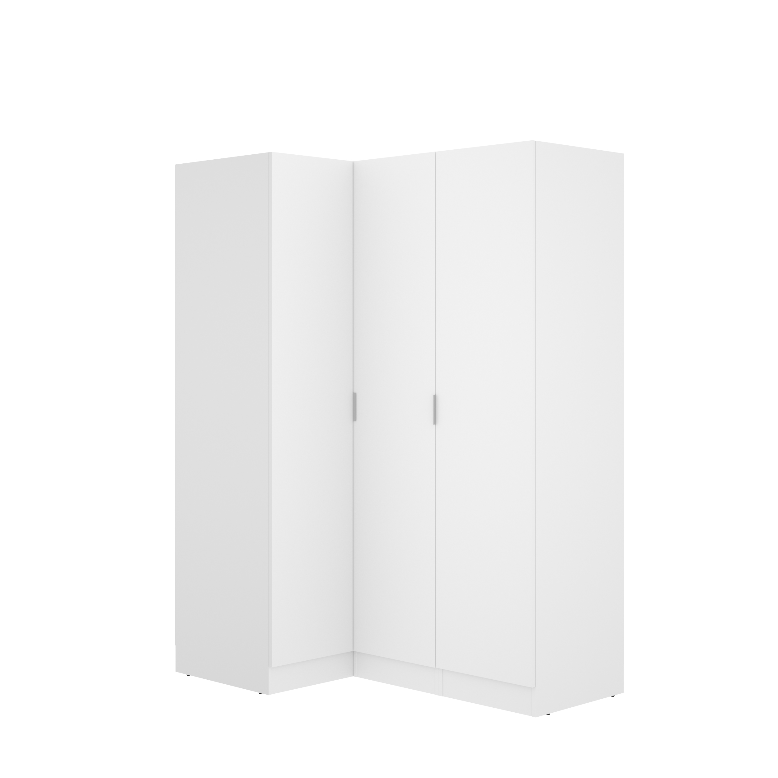 Dekit Armario de Rincón ESSEN Blanco - 3 Puertas - 184cm X 91cm X 133cm - Solución de Almacenamiento